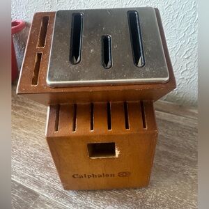 Calphalon Wooden Knife Block‎ with self sharpening slots
